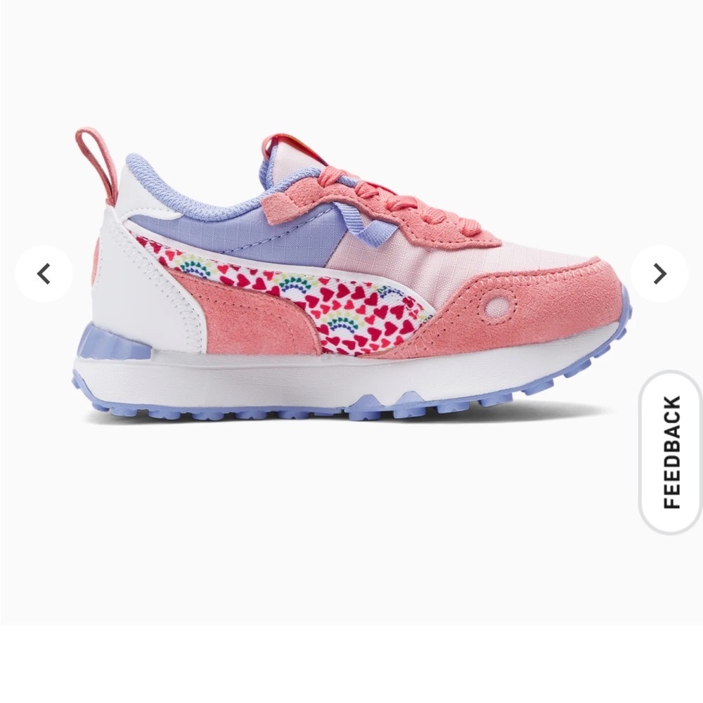 NEW Puma Rider FV Rainbow Sunset Girls with Hearts ❤️❤️ - Picture 3 of 6